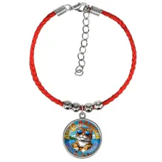 Браслет из красного шнура, Лето. Плавки. Рок-н-ролл C0210047