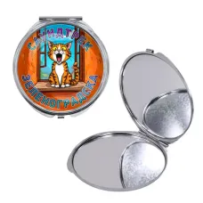 Круглое складное зеркало, цвет серебро, Саундтрек Зеленоградска C0211016