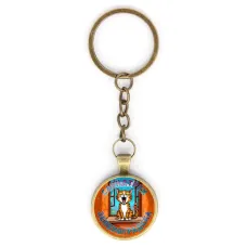 Круглый брелок, цвет бронза, с цепочкой, Саундтрек Зеленоградска C0211018