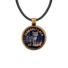 Кулон, цвет бронза, со шнурком, Зеленоградск не спит C0212029