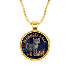 Кулон, цвет золото, с цепочкой, Зеленоградск не спит C0212032