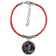 Браслет из красного шнура, Зеленоградск не спит C0212047