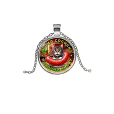 Кулон, цвет серебро, с цепочкой, Купил сосиску C0213026