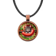 Кулон, цвет медь, со шнурком, Купил сосиску C0213031