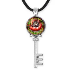 Кулон ключ, цвет серебро, со шнурком C0213043