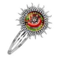 Заколка металлическая, цвет серебро, Купил сосиску C0213045