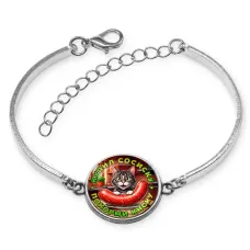 Браслет металлический, цвет серебро, Купил сосиску C0213046