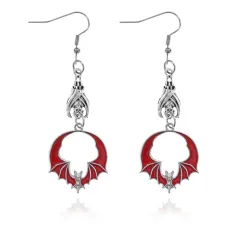 Серьги Летучая мышь, 7,5х2х2см SE332