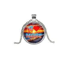 Кулон, цвет серебро, с цепочкой, Я люблю море C0301026