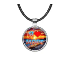 Кулон, цвет серебро, со шнурком, Я люблю море C0301027