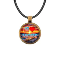 Кулон, цвет бронза, со шнурком, Я люблю море C0301029