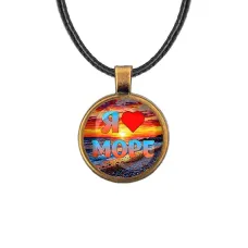 Кулон, цвет бронза, со шнурком, Я люблю море C0301029