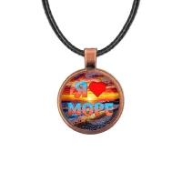 Кулон, цвет медь, со шнурком, Я люблю море C0301031