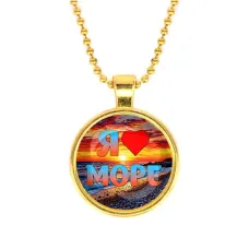 Кулон, цвет золото, с цепочкой, Я люблю море C0301032