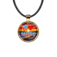 Кулон, цвет золото, со шнурком, Я люблю море C0301033