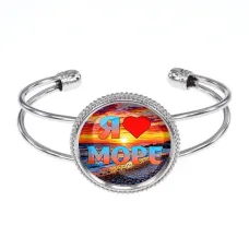 Браслет металлический, цвет серебро, Я люблю море C0301034