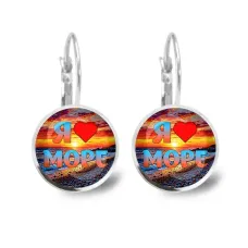 Серьги металлические, Я люблю море C0301038