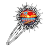 Заколка металлическая, цвет серебро, Я люблю море C0301045