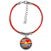 Браслет из красного шнура, Я люблю море C0301047