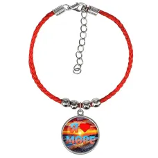 Браслет из красного шнура, Я люблю море C0301047