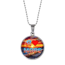 Кулон, цвет серебро, с цепочкой, Я люблю море C0301053