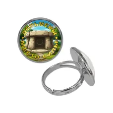 Кольцо металлическое, цвет серебро, Дольмены - место силы C0302015