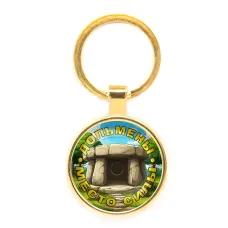 Круглый брелок, цвет золото, Дольмены - место силы C0302019