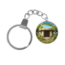Брелок, нержавеющая сталь, с кольцом для ключей, Дольмены - место силы C0302061