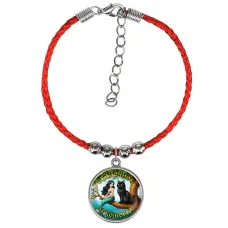 Браслет из красного шнура, Сказочное лукоморье C0303047