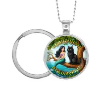 Кулон-брелок, цвет серебро, с цепочкой и кольцом, Сказочное лукоморье C0303054