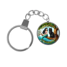 Брелок, нержавеющая сталь, с кольцом для ключей, Сказочное лукоморье C0303061