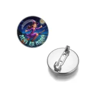 Круглый значок, цвет серебро, Лечу на море C0304023