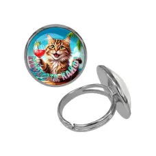 Кольцо металлическое, цвет серебро, Море - это кайф C0307015