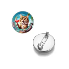 Круглый значок, цвет серебро, Море - это кайф C0307023