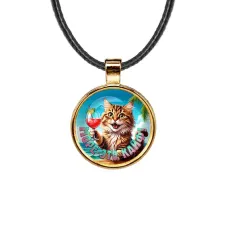 Кулон, цвет золото, со шнурком, Море - это кайф C0307033