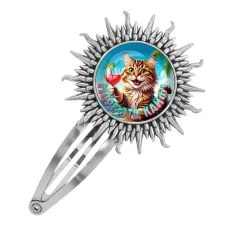 Заколка металлическая, цвет серебро, Море - это кайф C0307045