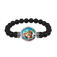 Браслет из черного агата, Море - это кайф C0307056