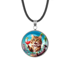 Кулон, нержавеющая сталь, со шнурком, Море - это кайф C0307062