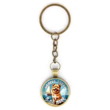 Круглый брелок, цвет бронза, с цепочкой, Я на море C0308018