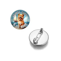 Круглый значок, цвет серебро, Я на море C0308023