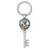 Брелок ключ, цвет серебро, с кольцом для ключей, Я на море C0308044