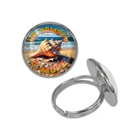 Кольцо металлическое, цвет серебро, На память о море C0309015