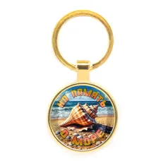 Круглый брелок, цвет золото, На память о море C0309019