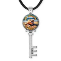 Кулон ключ, цвет серебро, со шнурком, На память о море C0309043