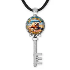 Кулон ключ, цвет серебро, со шнурком, На память о море C0309043