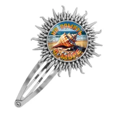 Заколка металлическая, цвет серебро, На память о море C0309045