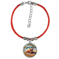 Браслет из красного шнура, На память о море C0309047