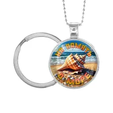 Кулон-брелок, цвет серебро, с цепочкой и кольцом, На память о море C0309054