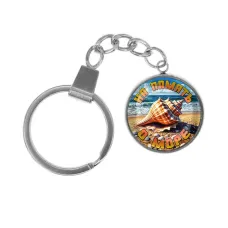 Брелок, нержавеющая сталь, с кольцом для ключей, На память о море C0309061
