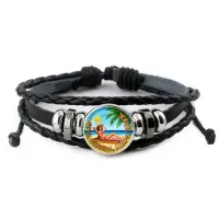 Кожаный браслет, Лето, солнце, море, пляж C0311012